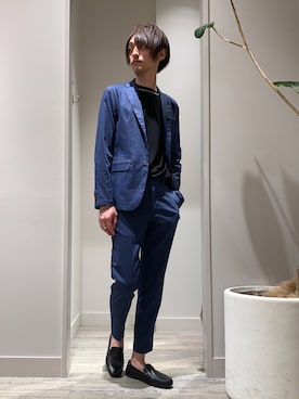 「いまどきジャケット写真」｜「アイテム（スリッポン）」を使った、★たか★さん（メンズ・178cm）の春コーディネート