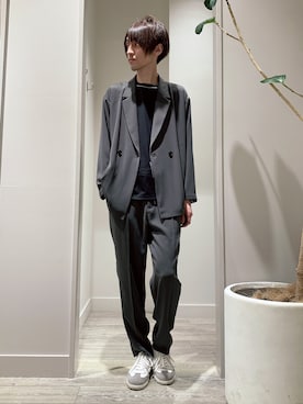 「いまどきジャケット写真」｜「アイテム（スラックス）」を使った、★たか★さん（メンズ・178cm）の春コーディネート
