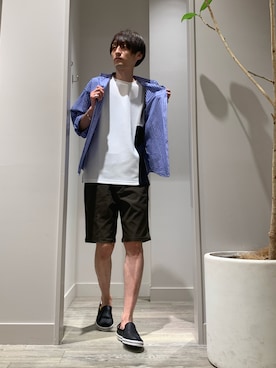 「みんなの白Tフェス」｜「アイテム（スリッポン）」を使った、★たか★さん（メンズ・178cm）の夏コーディネート