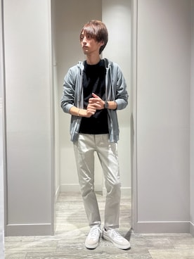 「ABAHOUSE GRAY（アバハウスグレイ）のジオメトリックリンクス 長袖Tシャツ（Tシャツ/カットソー）」を使った、★たか★さん（メンズ・178cm）の秋コーディネート