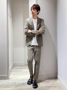 「Vネック」｜「アイテム（セットアップ）」を使った、★たか★さん（メンズ・178cm）の夏コーディネート