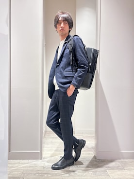 「ABAHOUSE GRAY（アバハウスグレイ）のアイテム（セットアップ）」を使った、★たか★さん（メンズ・178cm）の秋コーディネート