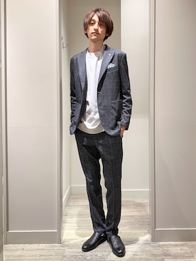 「g-stage（ジーステージ）のアイテム（テーラードジャケット）」を使った、★たか★さん（メンズ・178cm）の春コーディネート