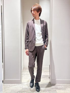 「ABAHOUSE GRAY（アバハウスグレイ）のアイテム（セットアップ）」を使った、★たか★さん（メンズ・178cm）の秋コーディネート