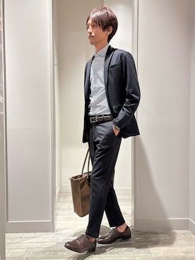 「アイテム（セットアップ、ブルー系）」を使った、★たか★さん（メンズ・178cm）の秋コーディネート