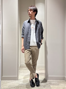 「ABAHOUSE GRAY（アバハウスグレイ）の【EVERYDAY LIFE】 グラフィックTシャツ（Tシャツ/カットソー、グリーン系）」を使った、★たか★さん（メンズ・178cm）の春コーディネート