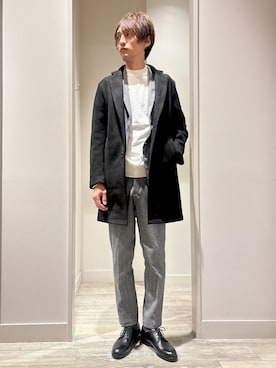 「アイテム（チェスターコート）」を使った、★たか★さん（メンズ・178cm）の秋コーディネート