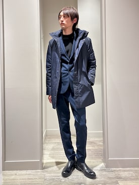 「アイテム（セットアップ、ブルー系）」を使った、★たか★さん（メンズ・178cm）の冬コーディネート