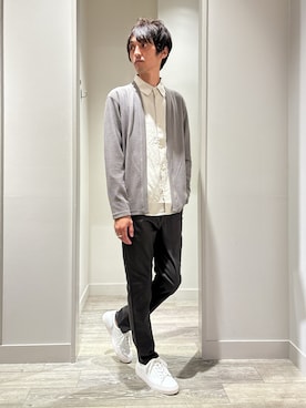 「アイテム（カーディガン/ボレロ、ブラウン系）」を使った、★たか★さん（メンズ・178cm）の秋コーディネート