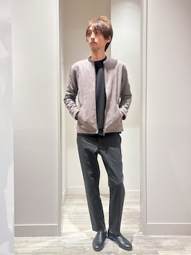 「ABAHOUSE GRAY（アバハウスグレイ）のアイテム（ライダースジャケット）」を使った、★たか★さん（メンズ・178cm）の秋コーディネート