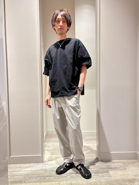 「ABAHOUSE GRAY（アバハウスグレイ）の【ストレッチ/洗える】1タック イージー ワイドテーパードパンツ（その他パンツ、ベージュ系）」を使った、★たか★さん（メンズ・178cm）の春コーディネート