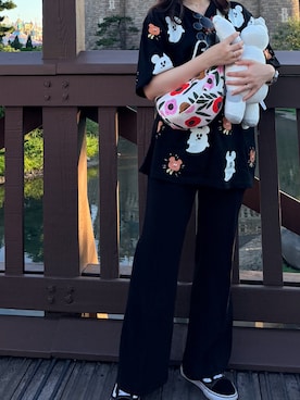 「Disney（ディズニー）のアイテム」を使った、Yさん（レディース・159cm）の秋コーディネート
