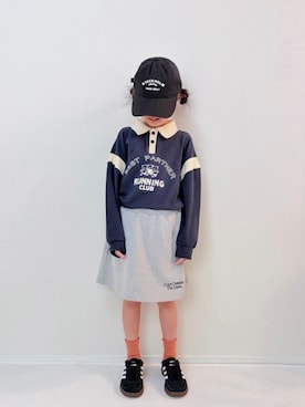 「LOWRYS FARM（ローリーズファーム）のアイテム（スカート）」を使った、YuAchiさん（キッズ・120cm）の秋コーディネート