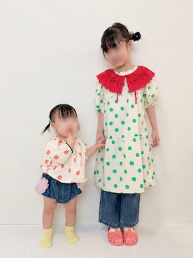 「p.premier（ピードットプルミエ）のアイテム」を使った、YuAchiさん（キッズ・120cm）の夏コーディネート
