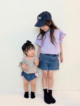 「Birthday（バースデイ）のアイテム」を使った、YuAchiさん（キッズ・120cm）の夏コーディネート