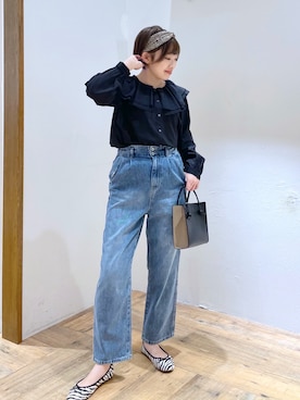 「GLOBAL WORK（グローバルワーク）のアイテム（ヘアバンド）」を使った、yasuno.【GLOBALWORK】さん（レディース・162cm）の夏コーディネート