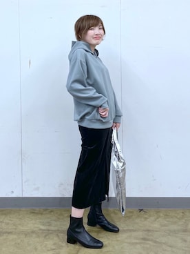 「GLOBAL WORK（グローバルワーク）のAirCushion エアクッションパーカー長袖/219352（パーカー）」を使った、yasuno.【GLOBALWORK】さん（レディース・162cm）の秋コーディネート