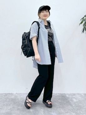 「アイテム（帽子）」を使った、yasuno.【GLOBALWORK】さん（レディース・162cm・30代）の夏コーディネート