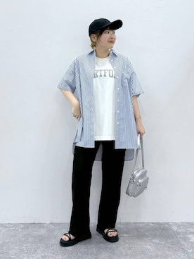 「アイテム（帽子）」を使った、yasuno.【GLOBALWORK】さん（レディース・162cm・30代）の夏コーディネート