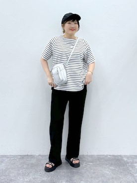 「アイテム（帽子）」を使った、yasuno.【GLOBALWORK】さん（レディース・162cm・30代）の夏コーディネート