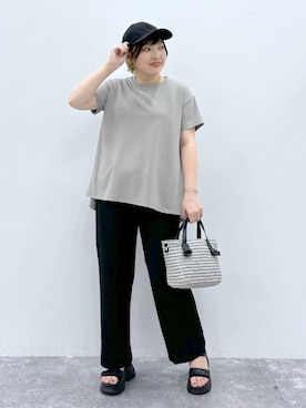 「アイテム（帽子）」を使った、yasuno.【GLOBALWORK】さん（レディース・162cm・30代）の夏コーディネート