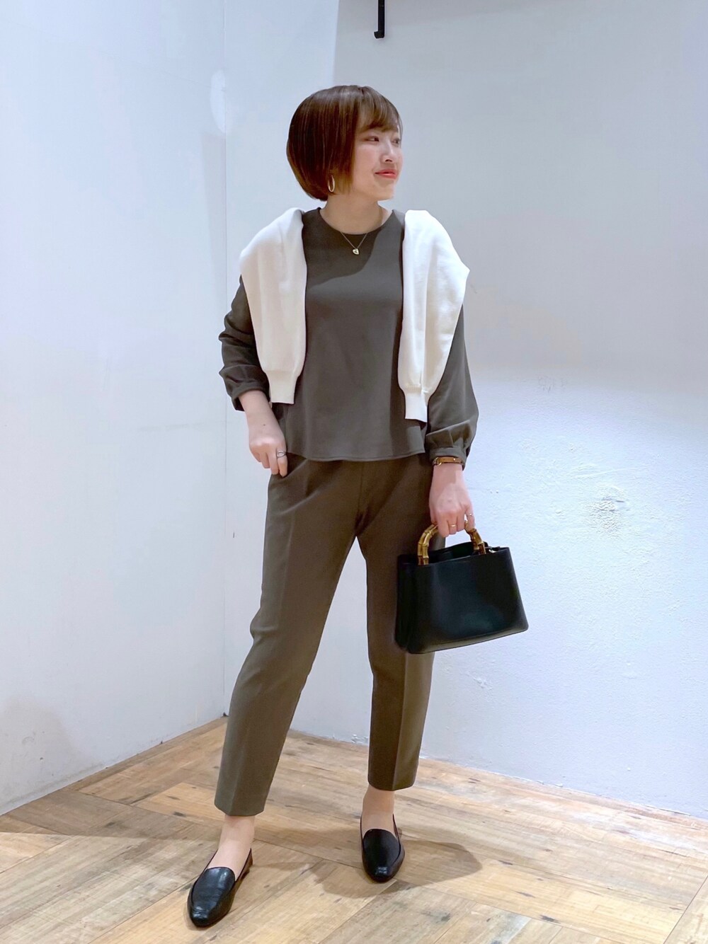 スゴラクストレッチブラウス＊パンツセット/218099を使った人気
