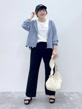 「アイテム（パーカー）」を使った、yasuno.【GLOBALWORK】さん（レディース・162cm・30代）の春コーディネート