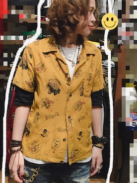 「SKULL WORKS（スカルワークス）のアイテム」を使った、がゆさん（レディース・153cm）の夏コーディネート