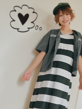 「息子コーデ」｜「アイテム（キャップ）」を使った、がゆさん（レディース・152cm）の夏コーディネート