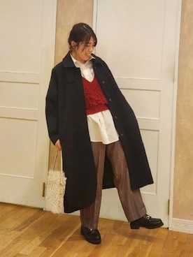 「Lugnoncure（ルノンキュール）のアイテム（その他アウター）」を使った、みかさん（レディース・155cm）の秋コーディネート