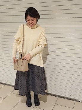 「Te chichi（テチチ）のアイテム（アンサンブル）」を使った、みかさん（レディース・155cm）の秋コーディネート
