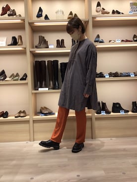 「ORiental TRaffic（オリエンタルトラフィック）のアイテム（ブーツ）」を使った、numazuさん（レディース・160cm）の秋コーディネート