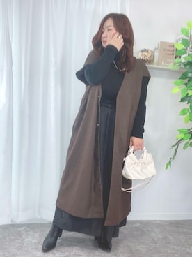 「GeeRA」｜「アイテム（その他アウター）」を使った、あぶーた★さん（レディース・154cm）の秋コーディネート