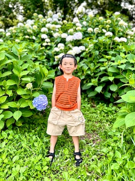 「NIKE（ナイキ）のアイテム」を使った、ゆずりつみなさん（キッズ・110cm）の夏コーディネート