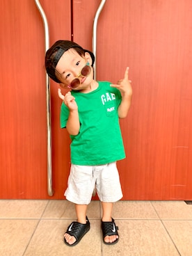 「キッスコーデ」｜ゆずりつみなさん（キッズ・90cm）の秋コーディネート