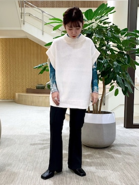 「スラックスパンツ」｜yukinoさん（レディース・157cm）の秋コーディネート