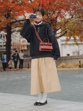 「アイテム（カメラ/カメラグッズ）」を使った、おはなさん（レディース・168cm）の冬コーディネート