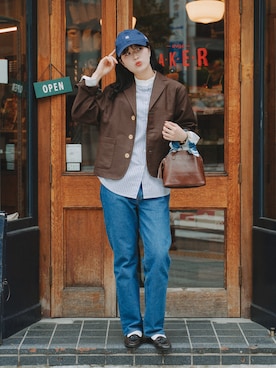 「TIDEWAY（タイドウェイ）のアイテム」を使った、おはなさん（レディース・168cm）の春コーディネート