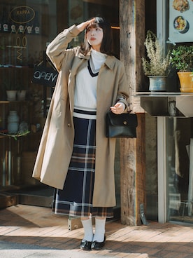 「アイテム（バレエシューズ）」を使った、おはなさん（レディース・168cm）の冬コーディネート