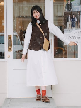 「BRADY（ブレディー）のアイテム」を使った、おはなさん（レディース・168cm）の冬コーディネート