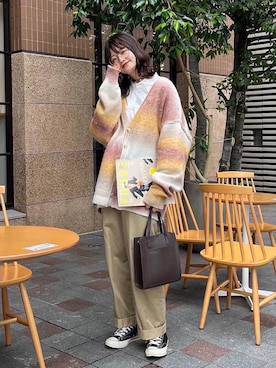 「BROKEN BASE（ブロークンベース）のアイテム（トップス）」を使った、おはなさん（レディース・168cm）の秋コーディネート