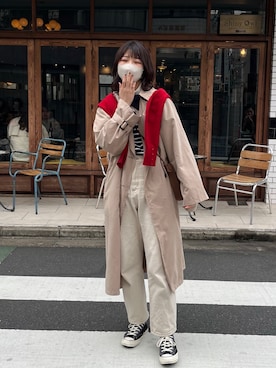 「reca（レカ）のアイテム（ジャケット/アウター）」を使った、おはなさん（レディース・168cm）の春コーディネート