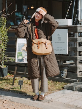 「アイテム（帽子）」を使った、おはなさん（レディース・168cm・20代）の冬コーディネート