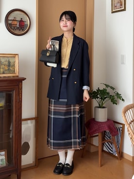 「アイテム（テーラードジャケット）」を使った、おはなさん（レディース・168cm）の春コーディネート