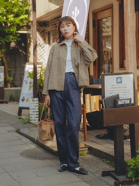 「アイテム（シャツ/ブラウス）」を使った、おはなさん（レディース・168cm）の秋コーディネート