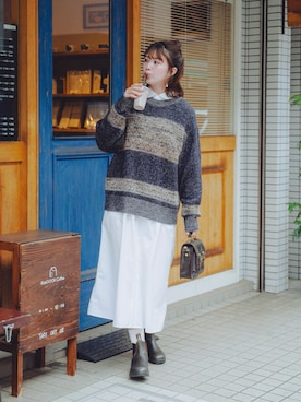 「アイテム（ワンピース/ドレス）」を使った、おはなさん（レディース・168cm）の秋コーディネート