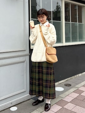 「アイテム（ドレスシューズ）」を使った、おはなさん（レディース・168cm）の秋コーディネート