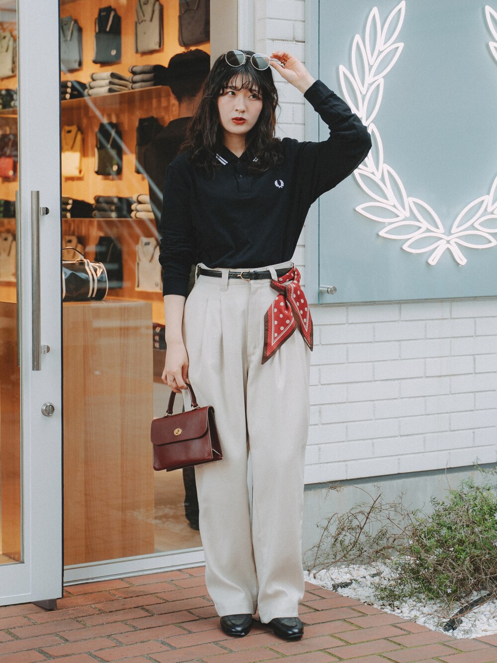 The Fred Perry Shirt - M3636／フレッドペリー長袖ポロシャツを使った