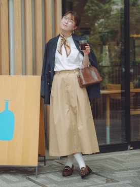 「アイテム（テーラードジャケット）」を使った、おはなさん（レディース・168cm）の秋コーディネート