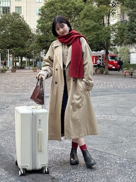 「アイテム（シャツ/ブラウス）」を使った、おはなさん（レディース・168cm）の冬コーディネート